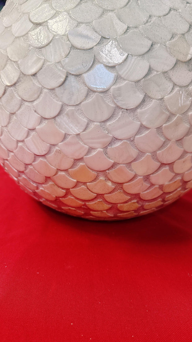 Mother of Pearl Planter | Large Planter | 12 Inch Planter | Extra Large Vase | Mosaic Planter | Large White Plant Pot | Pearl Mosaic
