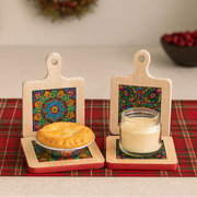 Trivet Set | Miniature Wood Cutting Board | Decorative Crystal Chip Design | Hot Plate | Plant Stand |Candle Base | Decorative Wall Hanging