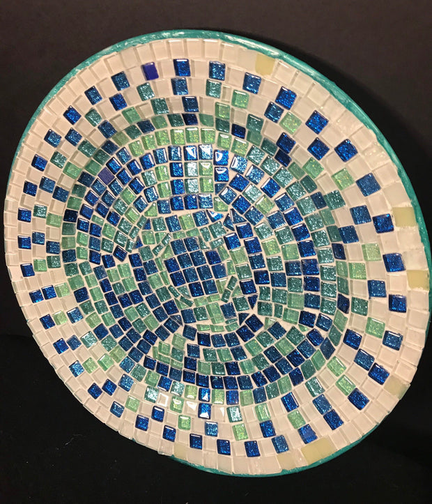 Turquoise Plate | Mosaic Wall Art | Mosaic Plate | Modern Plate Wall Art | Art Deco Mosaic| Hanging Wall Plate | Mosaic Home Decor