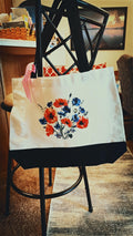 Sparkling Starburst Diamond Art Canvas Tote bag with colorful starburst design, durable fabric, and sturdy handles.