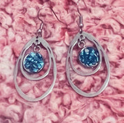 Blue Glass Drop Earrings