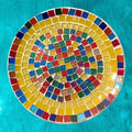 Colorful mid-century modern wall art with abstract geometric shapes, vibrant colors, and stylish design for contemporary home decor.