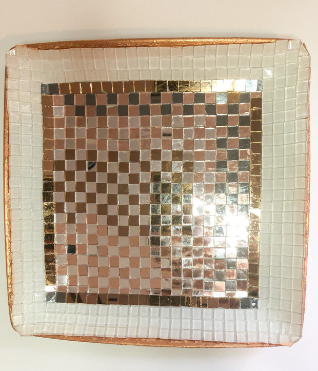 Decorative Square Gold Platter
