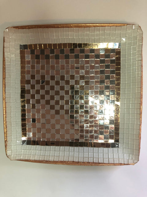 Decorative Square Gold Platter