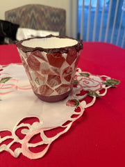 Red and White Pot | Broken China | Plant Lovers.