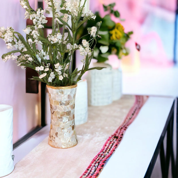 Mother of Pearl Tall Vase