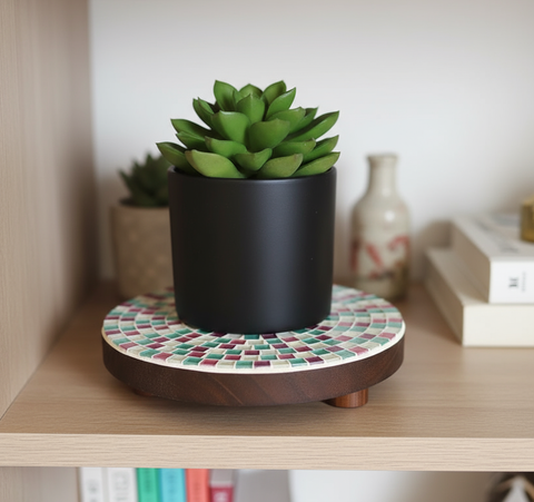 Plant Stand- Pink, Green, and White
