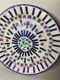 Colorful mosaic butterfly-shaped hot plate coaster with decorative design, made by My Store.