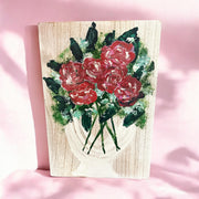 Hand painted Hearts Wooden Checkerboard Coffee Table Tray