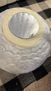 Mother of Pearl Planter | Large Planter | 12 Inch Planter | Extra Large Vase | Mosaic Planter | Large White Plant Pot | Pearl Mosaic