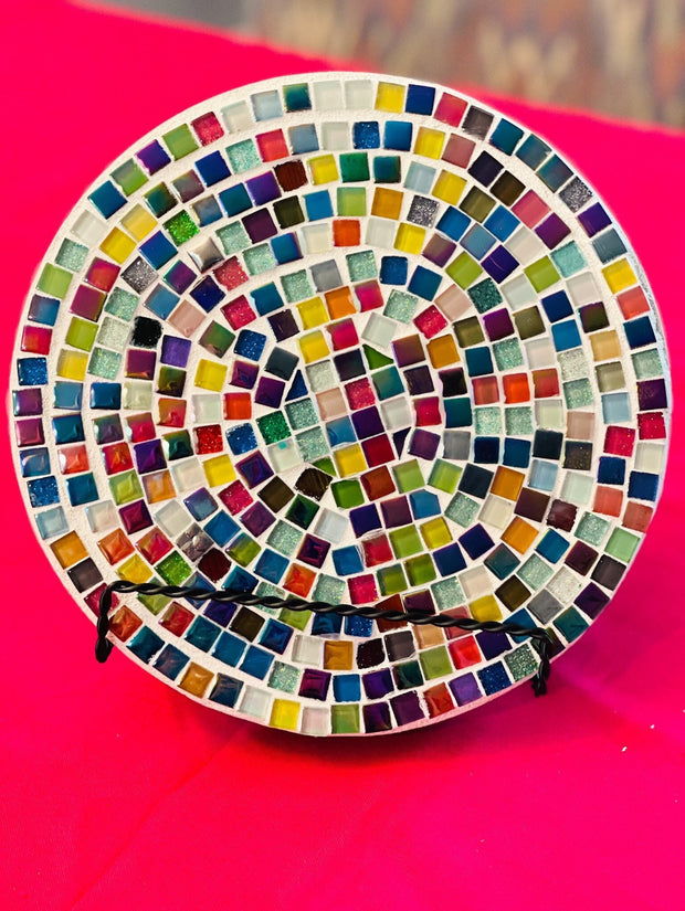 Decorative Indoor Plant Stand | Mosaic Plant Stand | Colorful Plant Stand | Mosaic Tile Gift | Boho Plant Holder | Mosaic Plant Gift
