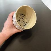 8” tall by 5” wide Medium Mother of Pearl Flower Pot