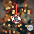 University of Alabama decorative ornament with team logo and crimson colors, perfect for college fan décor or gift.
