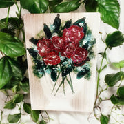 Hand painted Hearts Wooden Checkerboard Coffee Table Tray