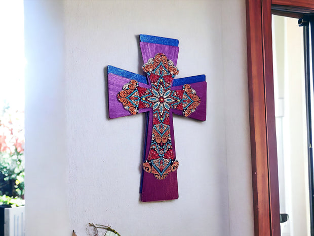 Handmade Decorated Christian Cross/ Wall Hanging