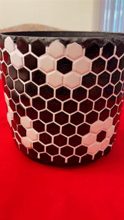 Black and White Planter | Mosaic Planter | Tile Plant Pot | 12” Planter | Decorative Planter | Boho Planter | Maximalist Planter