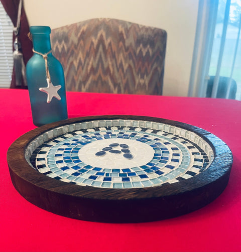 Custom Tile Tray | Monogram Tray | Mosaic Tray | Personalized Tray | Letter Tray | Initial Tray | Housewarming Tray | Wedding Tray