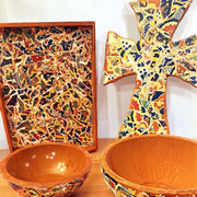 Mexican Mosaic Tile Christan Wall Cross