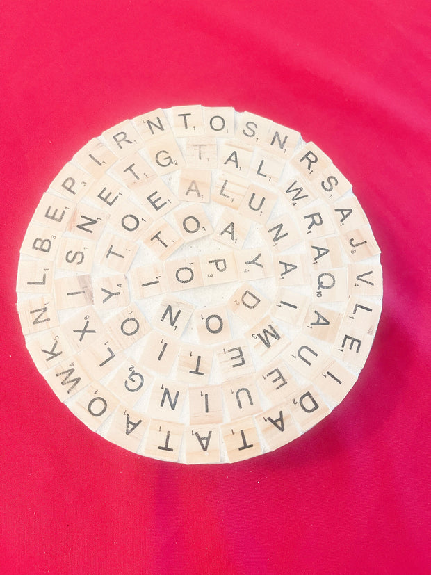 Word Game Plant Stand Decor