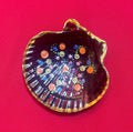 Hand painted ring dish with colorful floral design, ceramic jewelry holder from My Store for storing rings and small accessories.