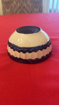 Handcrafted blue and silver mosaic disco bowl with intricate pattern, ideal for decorative or party display.