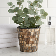 Brown Mother of Pearl Planter | Shell Planter | Shell Mosaic | Shell Plant Pot | Modern Planter | Boho Decorative Planter | Houseplant Gift