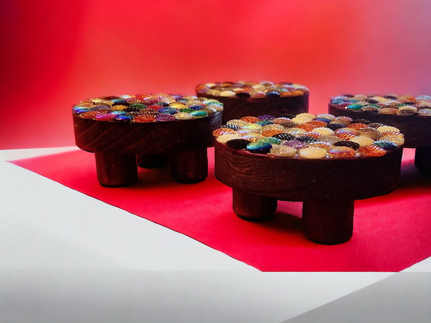 Colorful Wooden Coasters/ Plant Stands