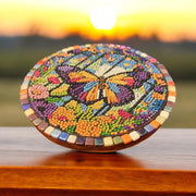 Crystal Mosaic Trivet, Bar Caddy, Hot Plate, Plant Stand, Candle Base, Display Piece