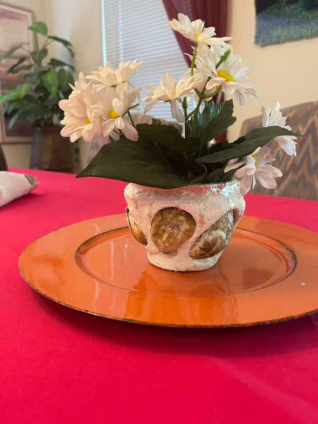 Small Oyster Shell Flower Pot/Planter