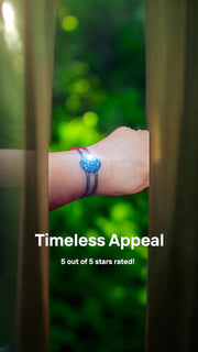 Deep Blue Glass Cuff Bracelet