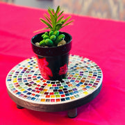 Decorative Indoor Plant Stand | Mosaic Plant Stand | Colorful Plant Stand | Mosaic Tile Gift | Boho Plant Holder | Mosaic Plant Gift