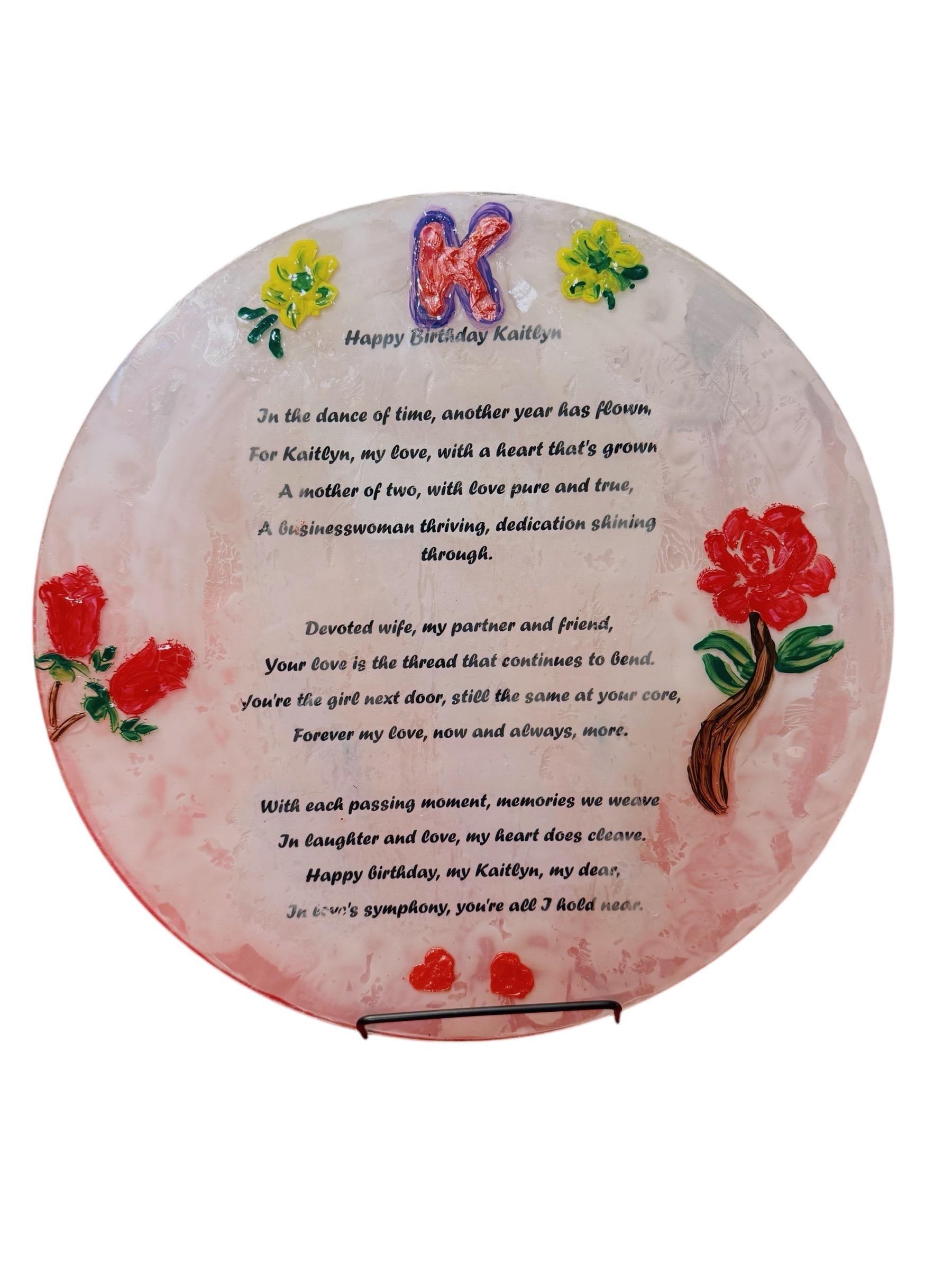 Custom poetry decorative wall art by My Store featuring elegant handwritten script on a framed design.