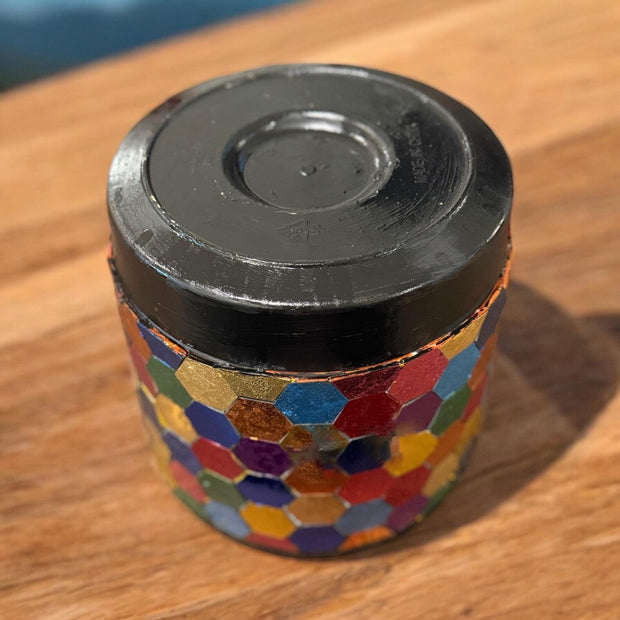 12” Multicolored Planter | Floor Planter | Rainbow Planter | Mosaic Plant Pot