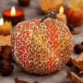 Handmade decorative fall pumpkin from My Store with orange and brown tones, perfect for seasonal home decor.