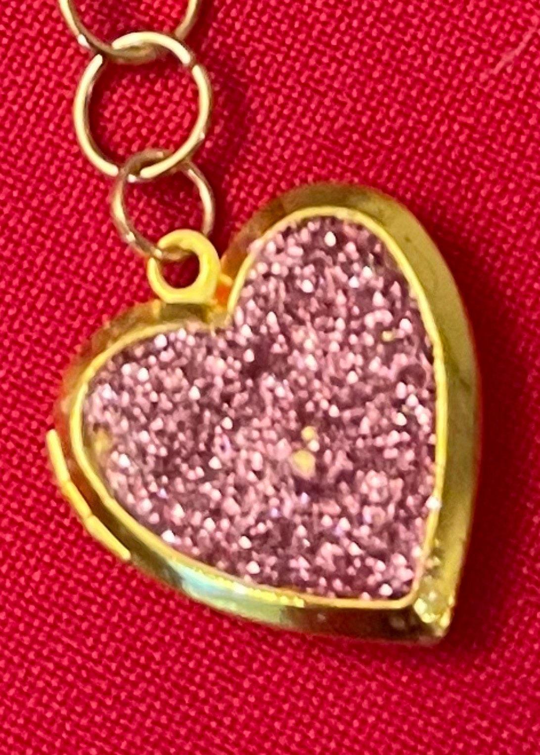 Gold sparkling rose-shaped heart locket with intricate detailing, designed by My Store, perfect for sentimental jewelry.