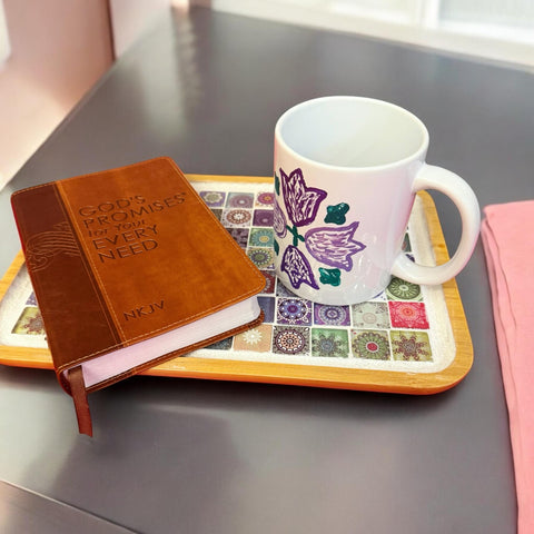 Mexican Style Ceamic Tile Tray | Wooden Tray| Multicolored Tray | Plant Stand  | Coffee Tray