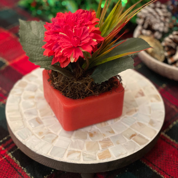 Large Mother of Pearl Decorative Stand