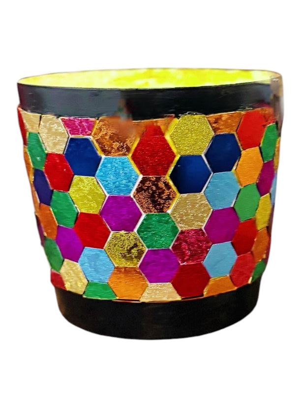 12” Multicolored Planter | Floor Planter | Rainbow Planter | Mosaic Plant Pot