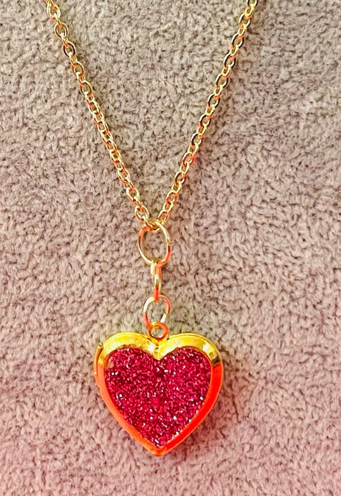 Gold sparkling rose-shaped heart locket with intricate detailing, designed by My Store, perfect for sentimental jewelry.
