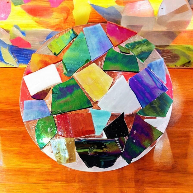 Colorful Indoor Plant Stand | Mosaic Plant Stand | Multicolored Plant Stand | Mosaic Tile Gift | Boho Plant Holder | Rainbow Plant Gift