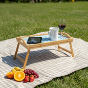 Turquoise Mother of Pearl Mosaic Wooden Bed Tray