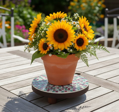 Plant Stand- Pink, Green, and White