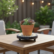 Large Yellow & Blue Plant Stand