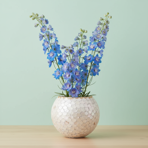 Mother of Pearl Planter | Large Planter | 12 Inch Planter | Extra Large Vase | Mosaic Planter | Large White Plant Pot | Pearl Mosaic