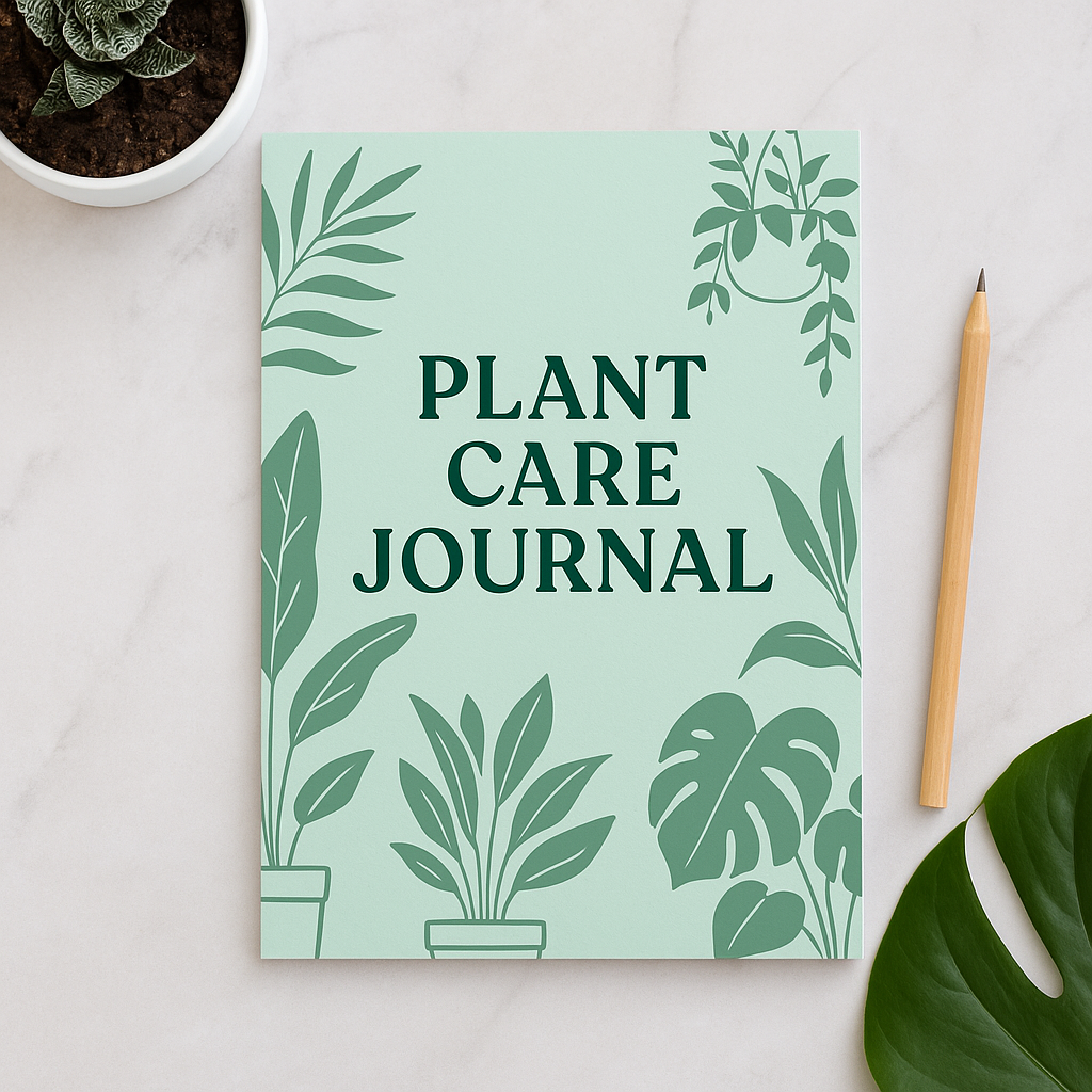 Miss Bette's Creations Plant Parent Care Kit with watering can, plant labels, and gardening tools for indoor plant care.