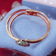Deep Blue Glass Cuff Bracelet