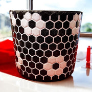 Black and White Planter | Mosaic Planter | Tile Plant Pot | 12” Planter | Decorative Planter | Boho Planter | Maximalist Planter