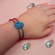 Deep Blue Glass Cuff Bracelet