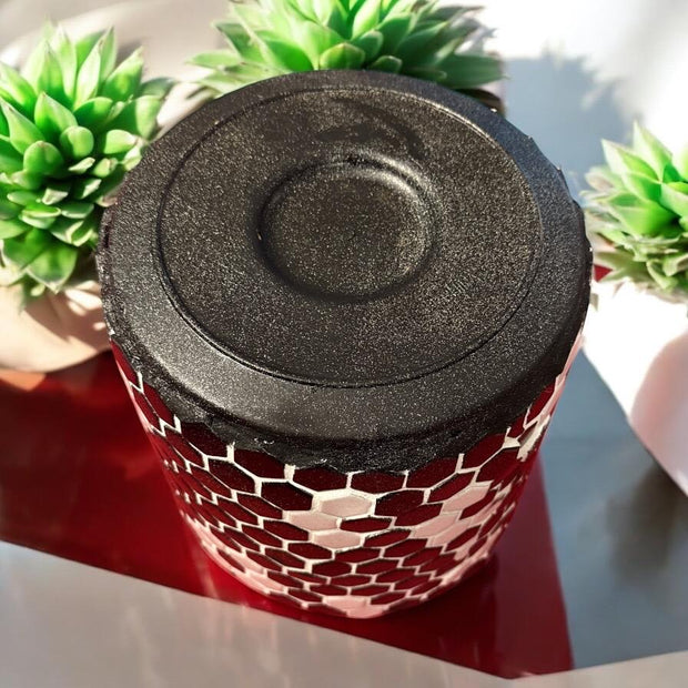 Black and White Planter | Mosaic Planter | Tile Plant Pot | 12” Planter | Decorative Planter | Boho Planter | Maximalist Planter