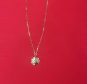 Personalized Silver Pendant Necklace – Custom Initial Hammered Design